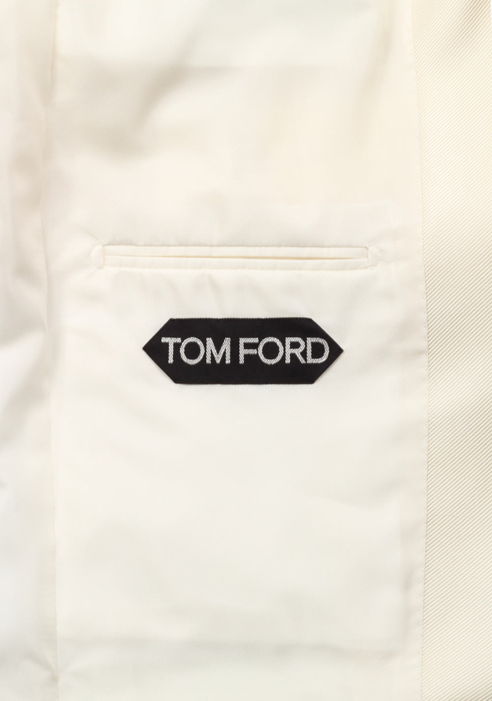 TOM FORD Shelton Shawl Collar Off White Sport Coat Tuxedo Dinner Jacket Size 46 / 36R U.S.