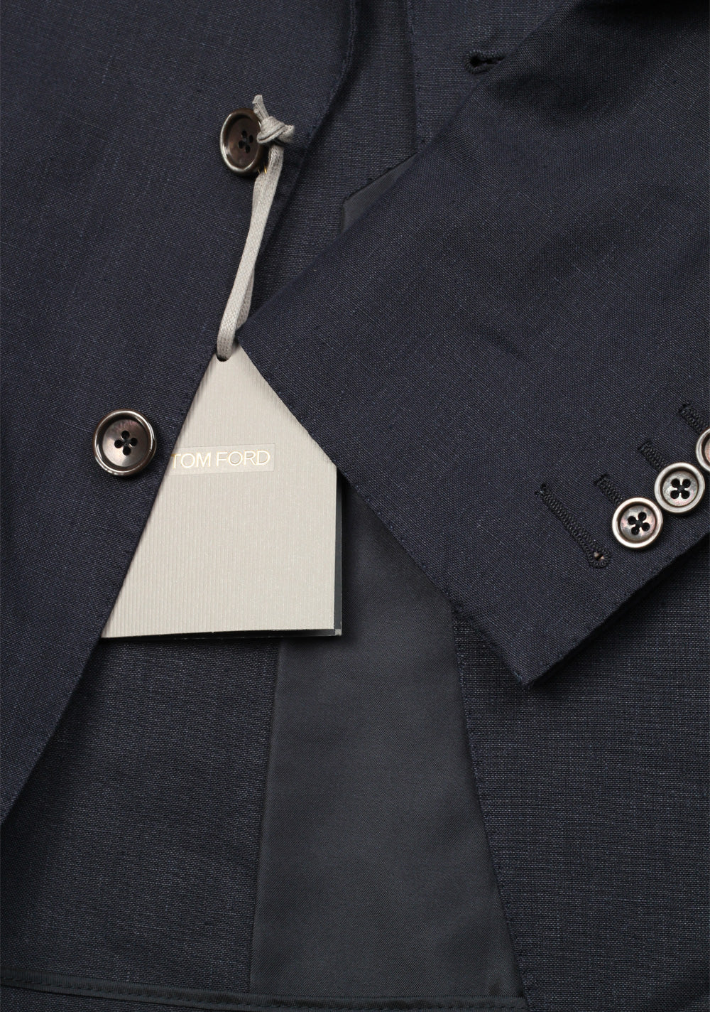 TOM FORD Shelton Blue Sport Coat Size 46 / 36R In Linen