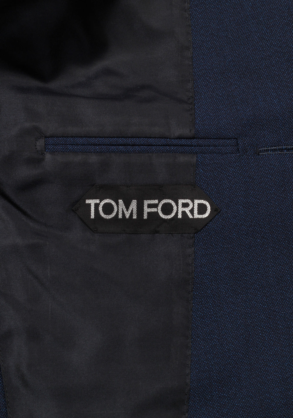 TOM FORD Shelton Navy Suit Size 46 / 36R U.S. In Mohair Wool