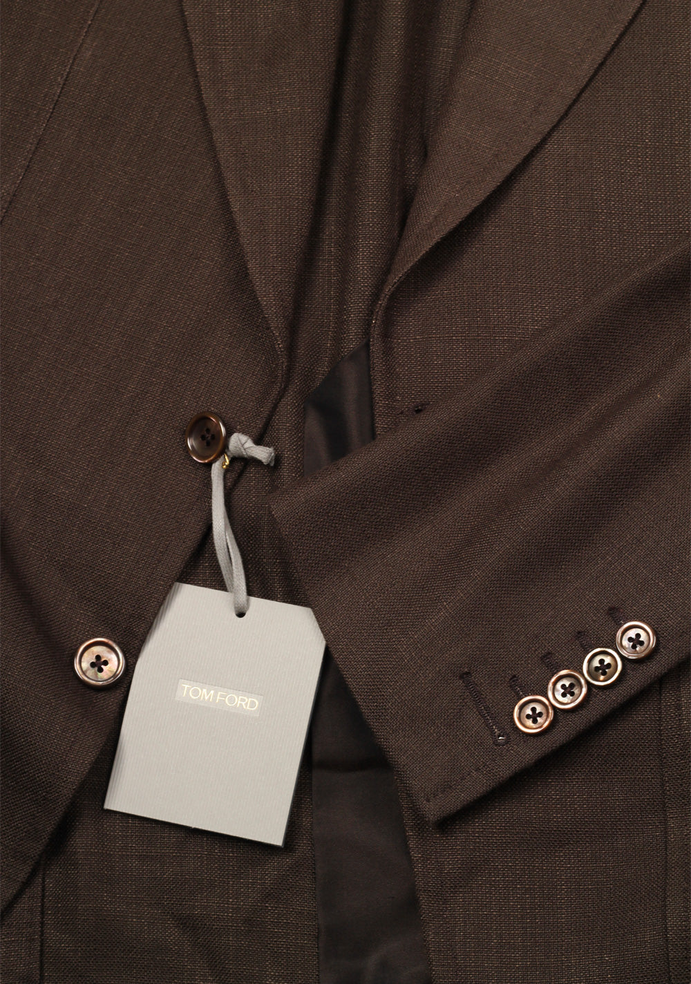 TOM FORD Shelton Brown Suit Size 46 / 36R U.S. In Rayon