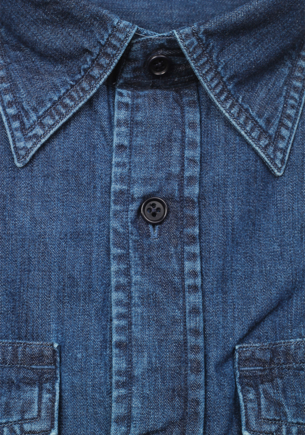 TOM FORD Solid Blue Denim Casual Shirt Size 40 / 15,75 U.S.