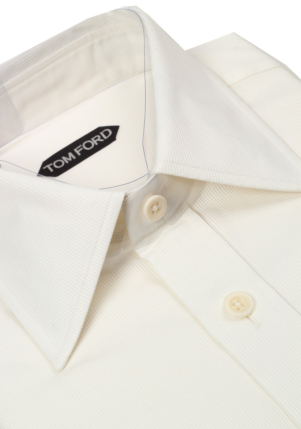 TOM FORD Solid Off White Dress Shirt Size 40 / 15,75 U.S.