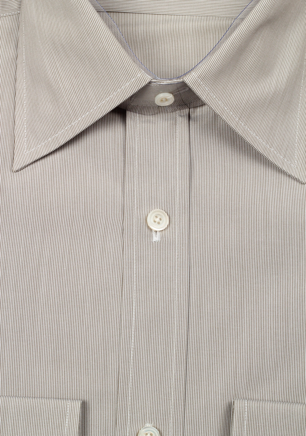 TOM FORD Striped White Gray Dress Shirt Size 40 / 15,75 U.S.