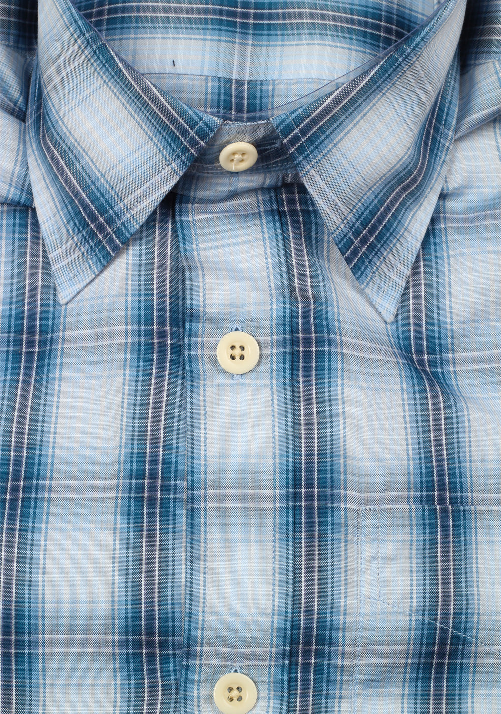 TOM FORD Checked White Blue Dress Shirt Size 40 / 15,75 U.S.