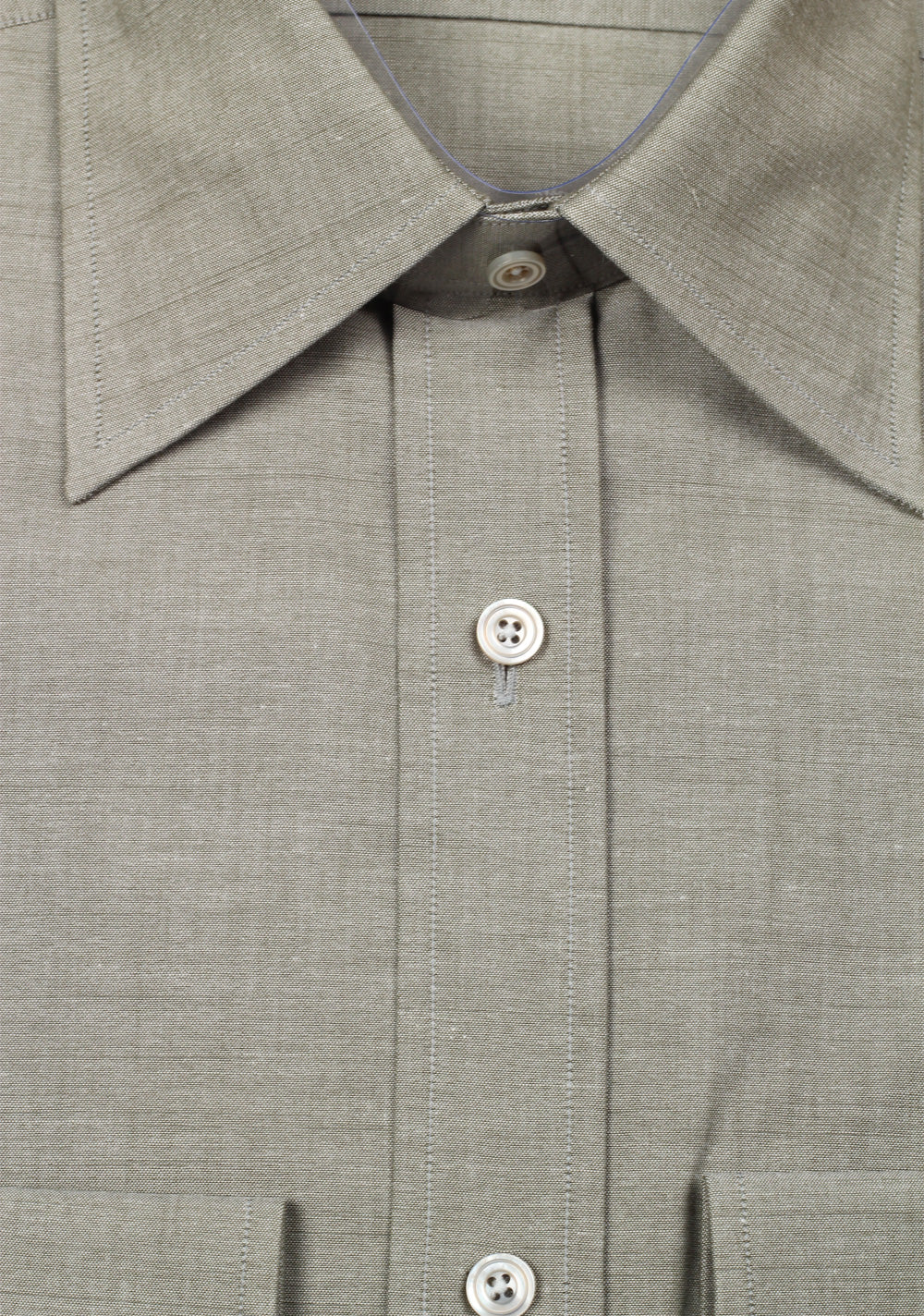TOM FORD Solid Grayish Green Dress Shirt Size 40 / 15,75 U.S.
