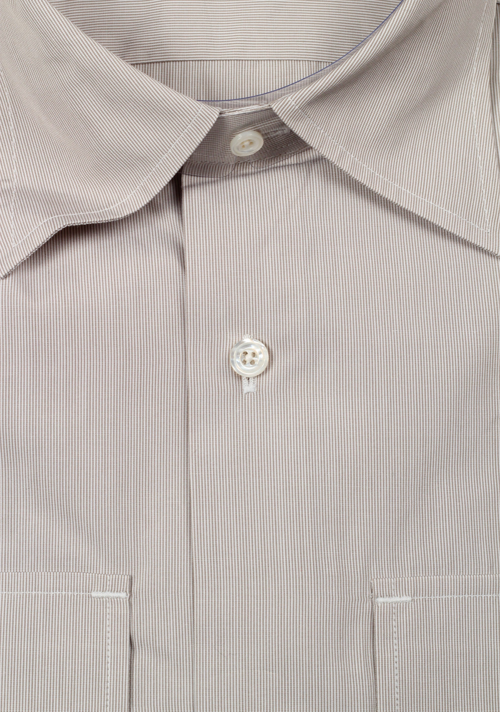 TOM FORD Striped White Gray Casual Shirt Size 40 / 15,75 U.S.
