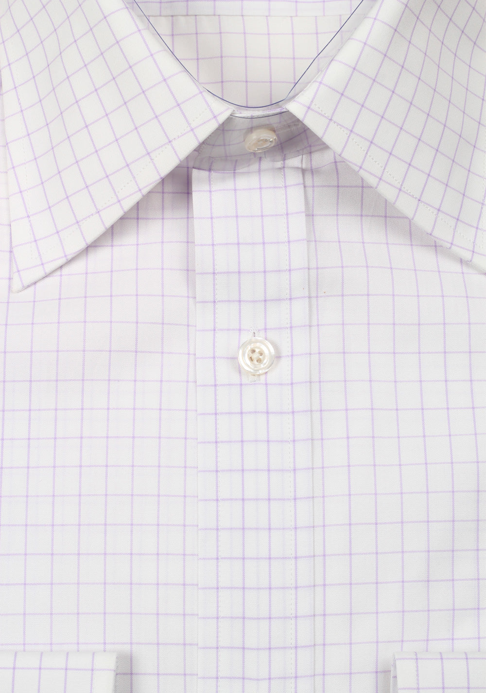 TOM FORD Checked White Lilac Dress Shirt Size 40 / 15,75 U.S.