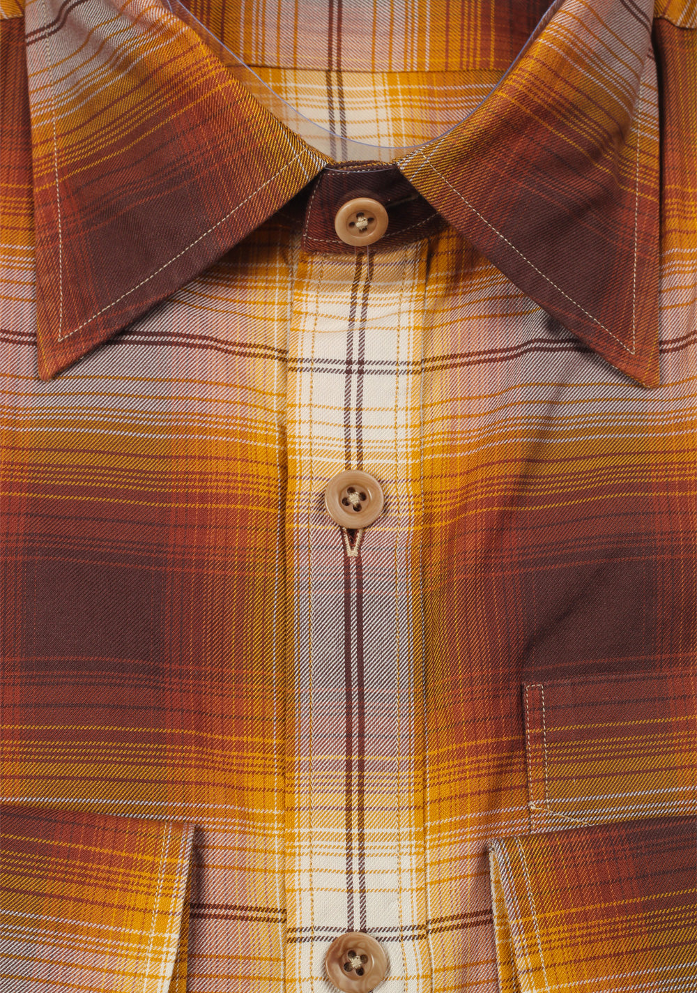 TOM FORD Checked Brown Dress Shirt Size 40 / 15,75 U.S.