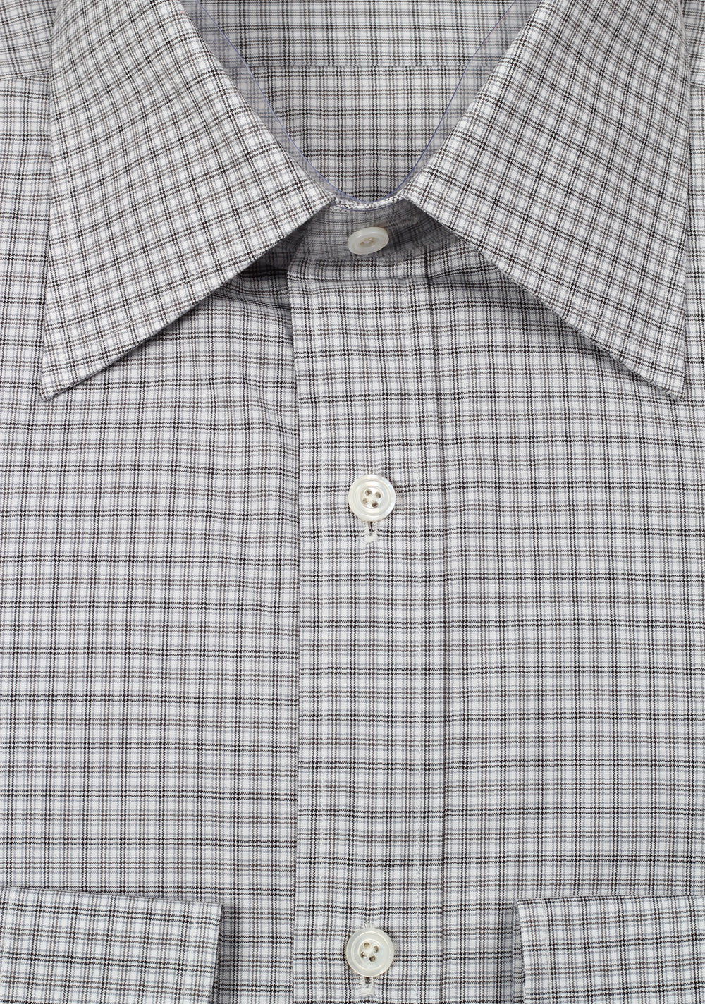 TOM FORD Checked White Gray Dress Shirt Size 40 / 15,75 U.S.