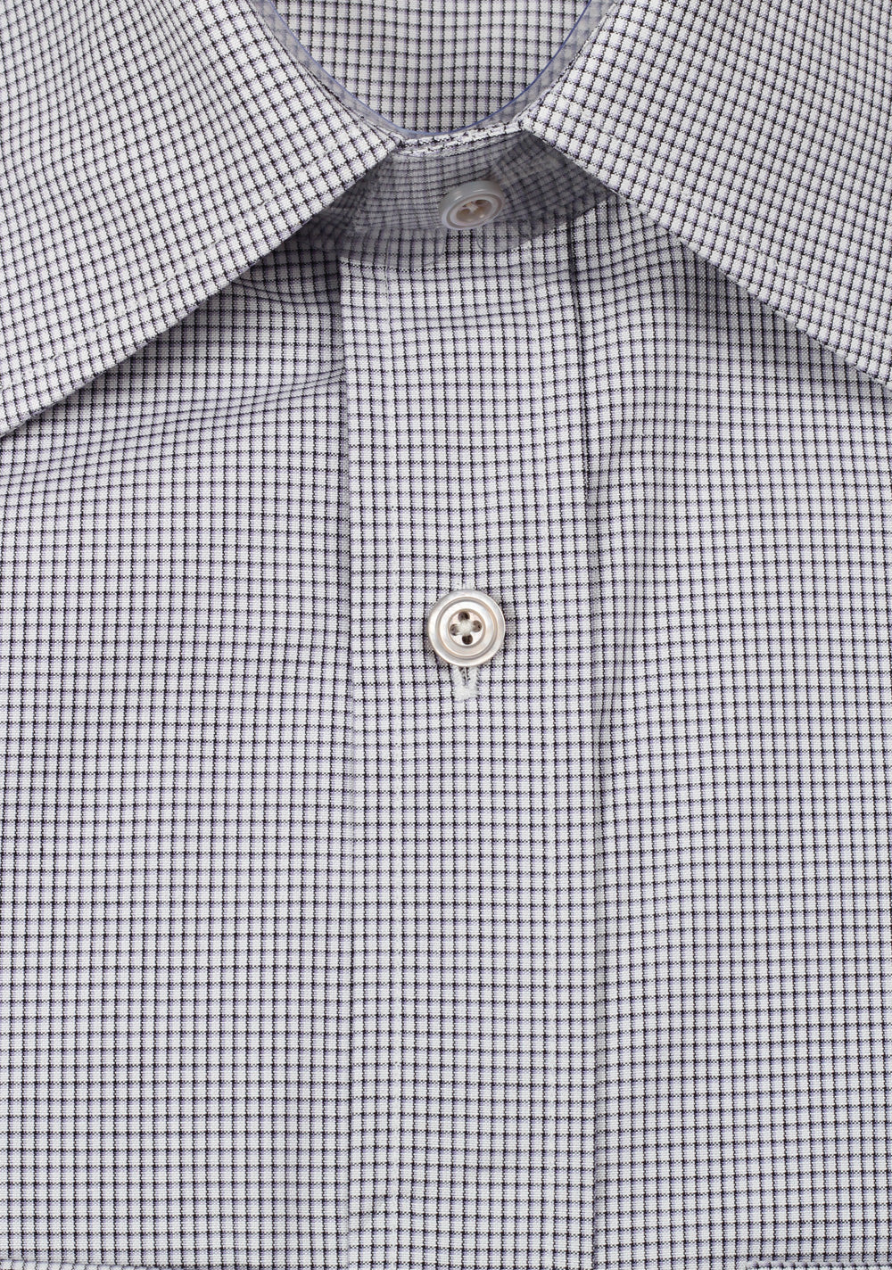 TOM FORD Checked White Blue Dress Shirt Size 40 / 15,75 U.S.