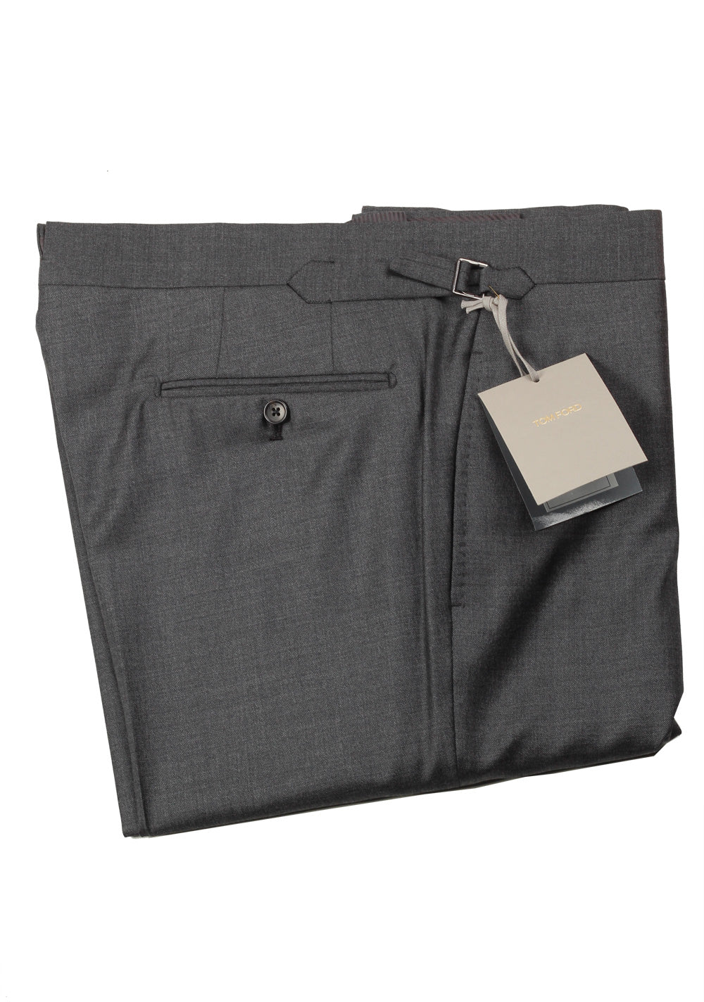 TOM FORD Gray Wool Dress Trousers Size 56 / 40 U.S.