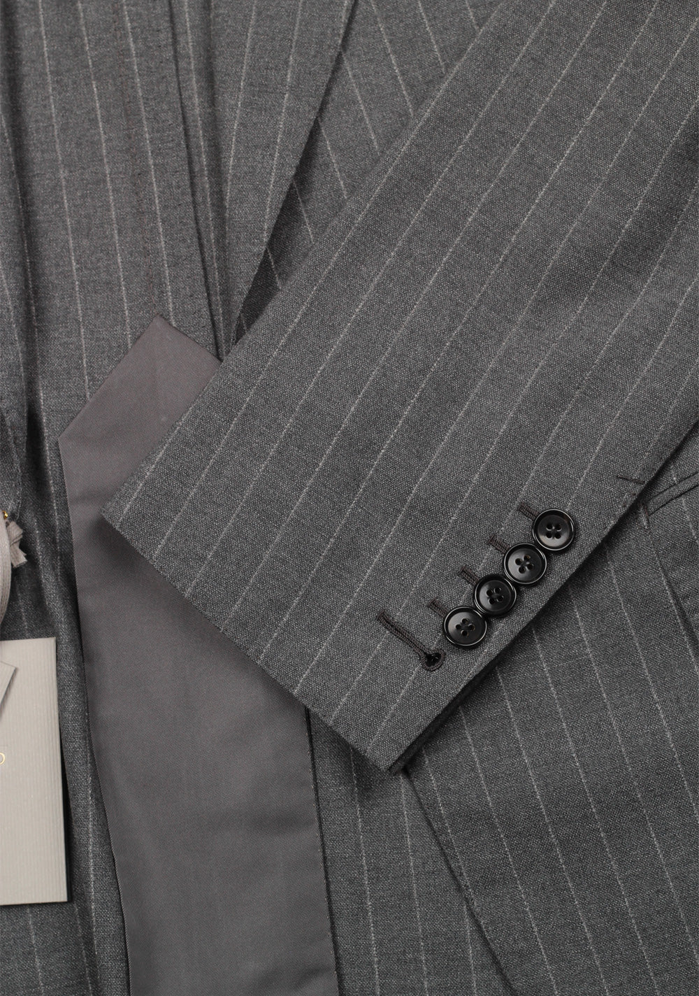 TOM FORD Shelton Striped Gray Suit Size 46 / 36R U.S.