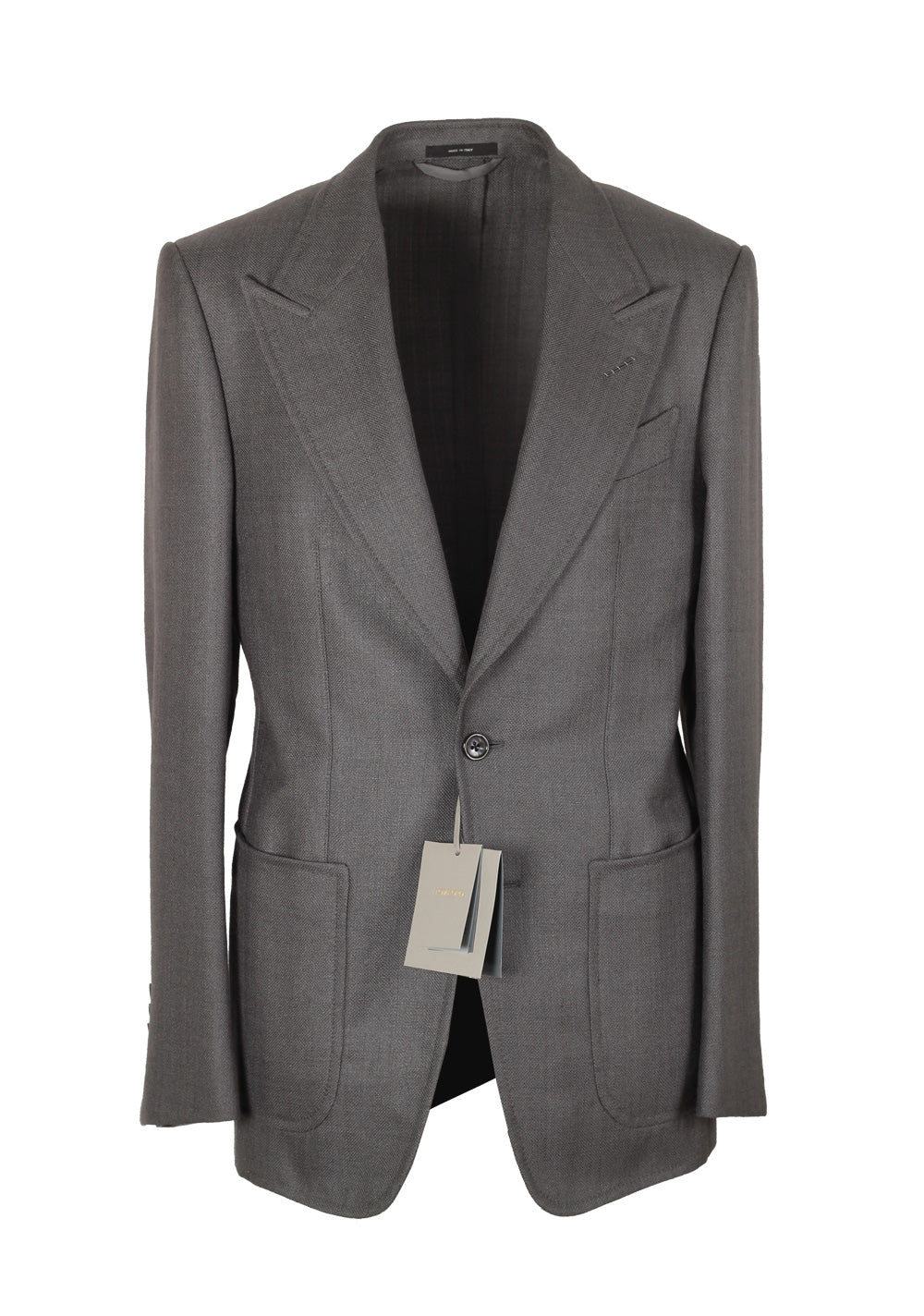 TOM FORD Shelton Gray Suit Size 46 / 36R U.S. In Silk Mohair