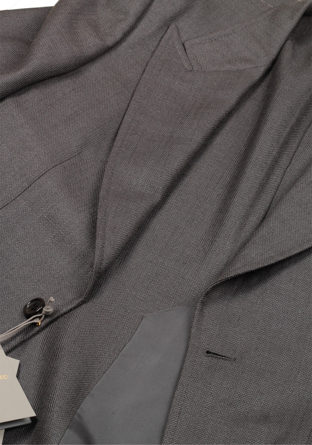 TOM FORD Shelton Gray Suit Size 46 / 36R U.S. In Silk Mohair