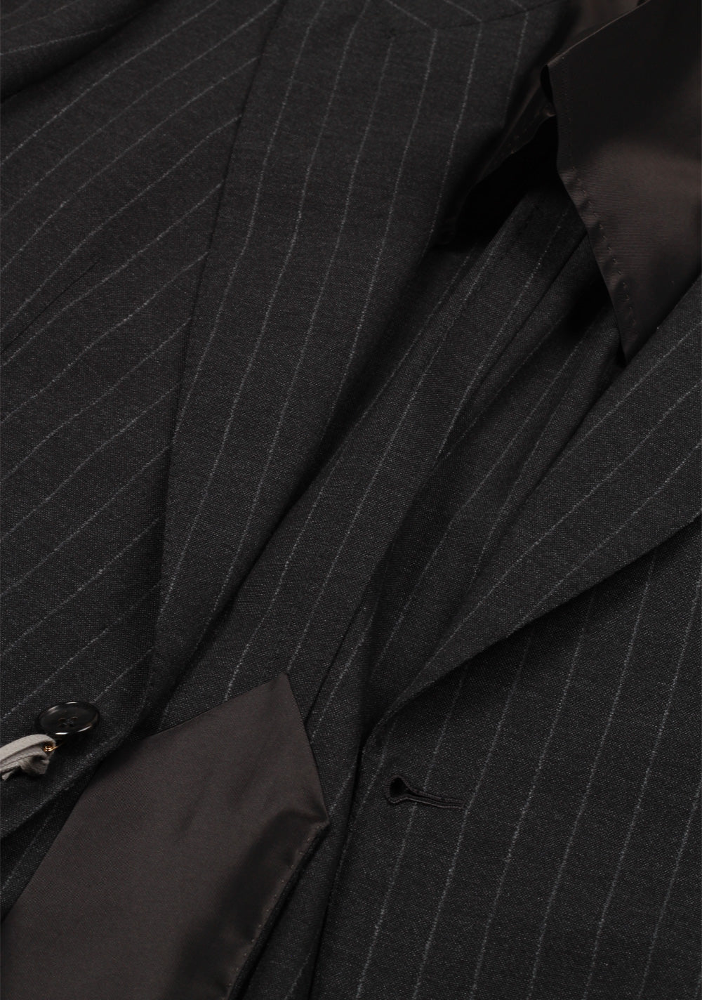 TOM FORD Shelton Charcoal Striped Suit Size 46 / 36R U.S. In Wool