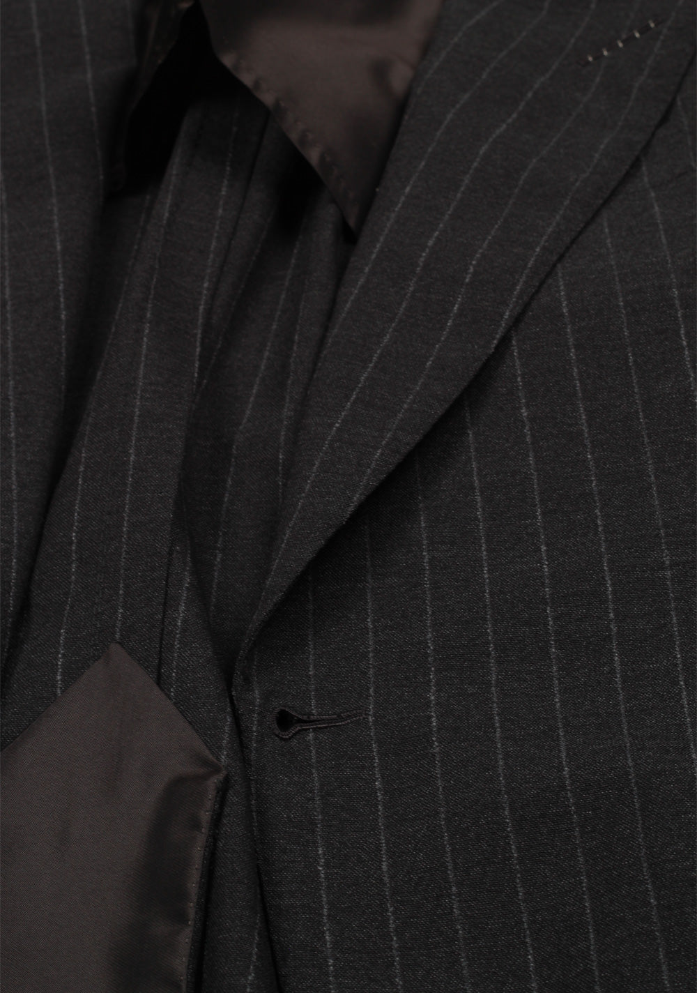 TOM FORD Shelton Charcoal Striped Suit Size 46 / 36R U.S. In Wool