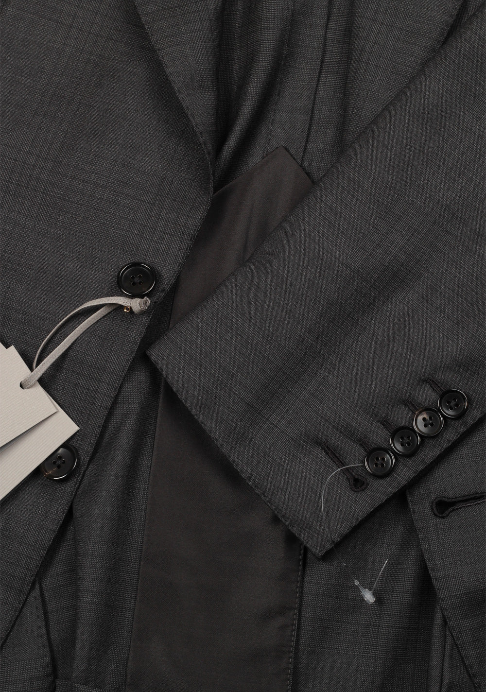 TOM FORD Shelton Gray Checked Suit Size 46 / 36R U.S. In Wool Silk