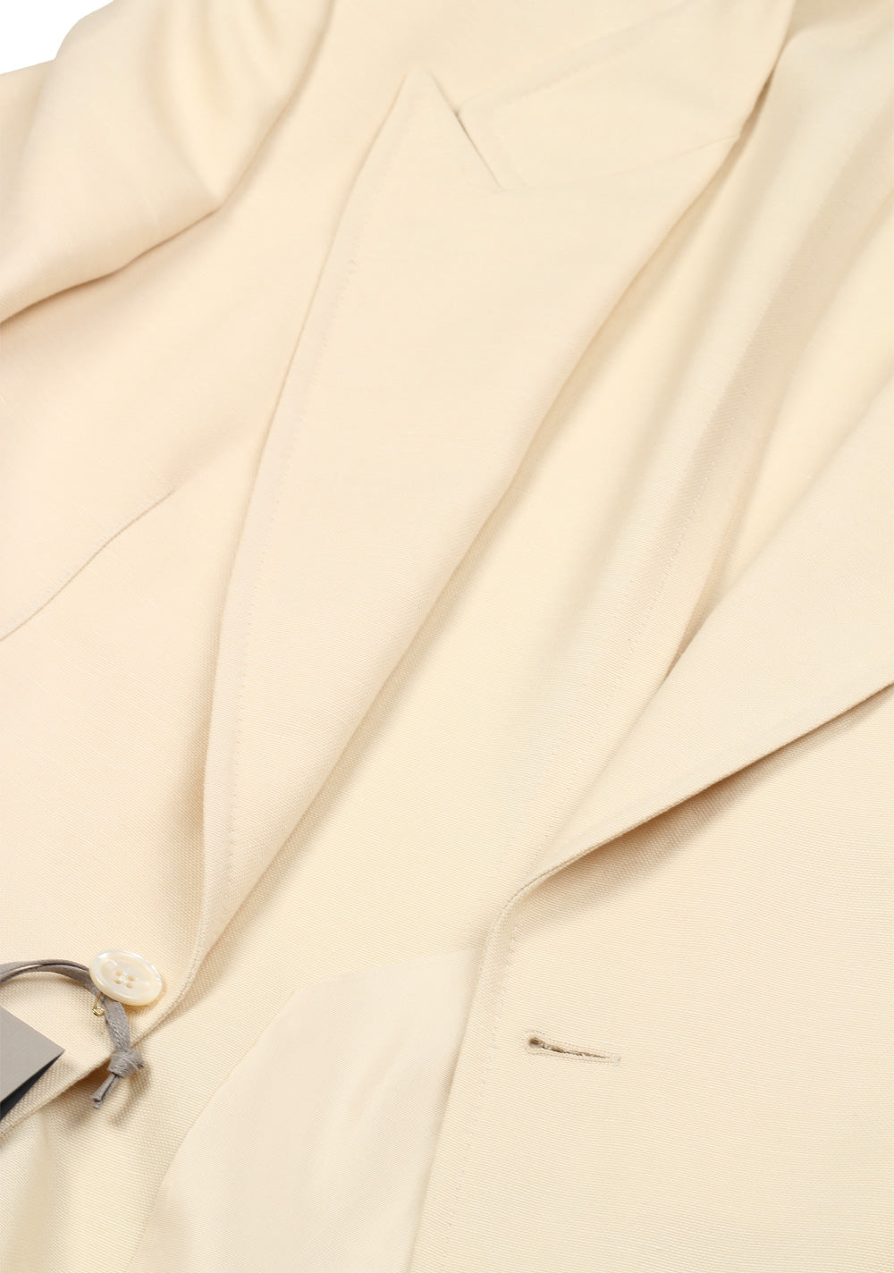 TOM FORD Shelton Ivory Suit Size 46 / 36R U.S. In Wool Linen Mohair