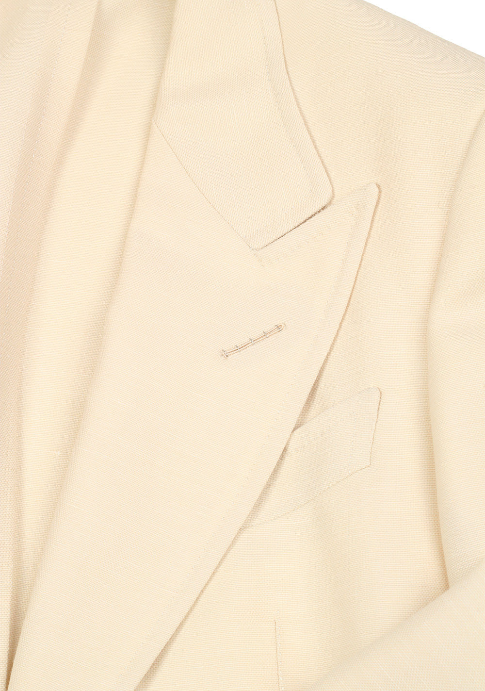 TOM FORD Shelton Ivory Suit Size 46 / 36R U.S. In Wool Linen Mohair