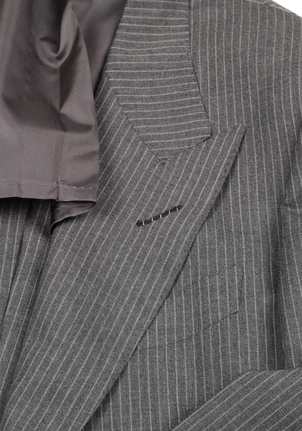TOM FORD Shelton Striped Gray Suit Size 46 / 36R U.S. In Wool