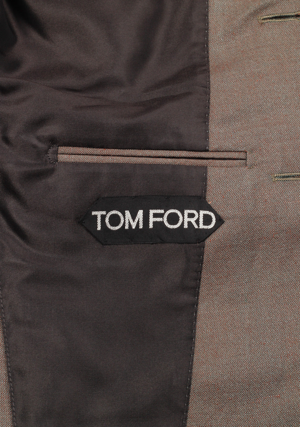 TOM FORD Shelton Grayish Copper Suit Size 46 / 36R U.S. In Silk Linen
