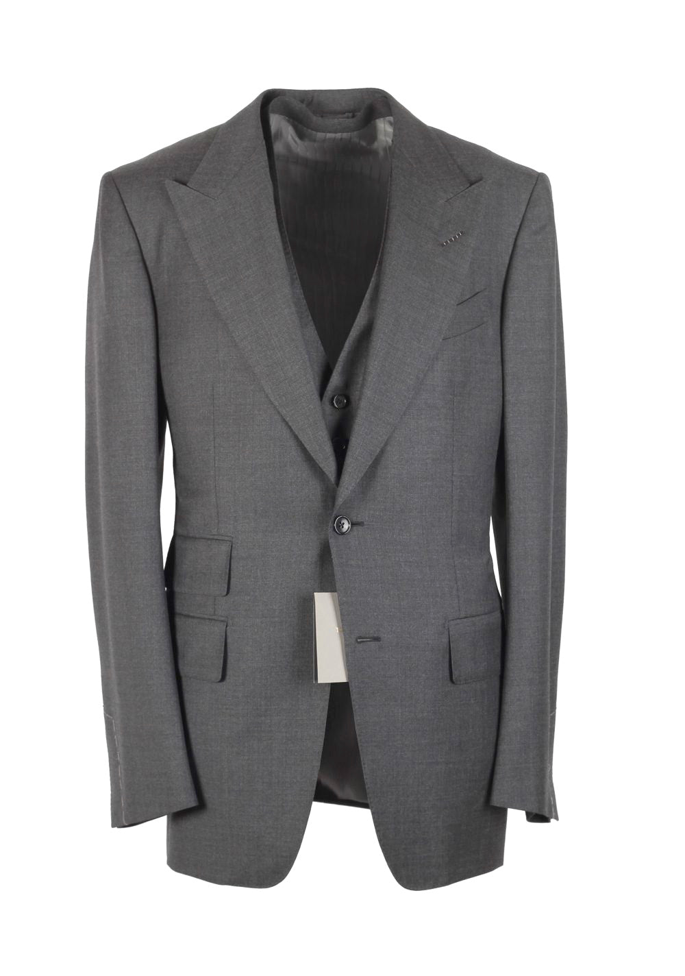 TOM FORD Windsor Gray 3 Piece Suit Size 60 / 50R U.S. Wool Fit A
