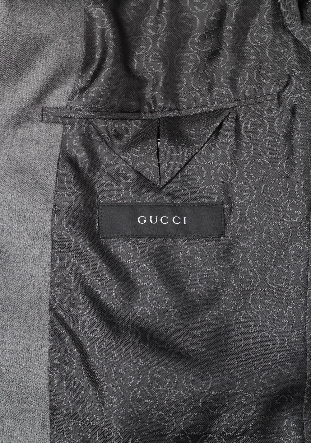 Gucci Gray Flannel Suit Size 50 / 40R U.S. In Wool