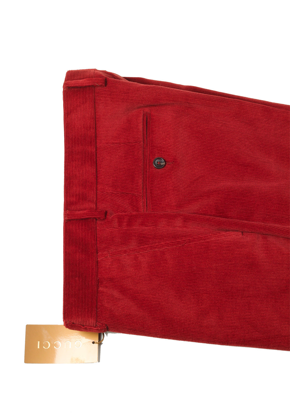Gucci Red Corduroy Suit Size 56L / 46L U.S. In Cotton