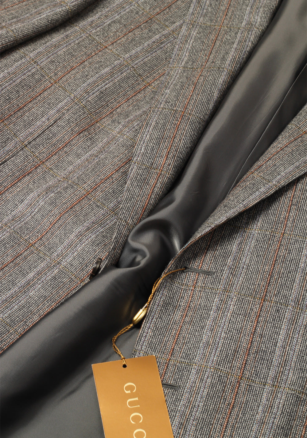 Gucci Gray Checked Suit Size 56 / 46R U.S. In Wool