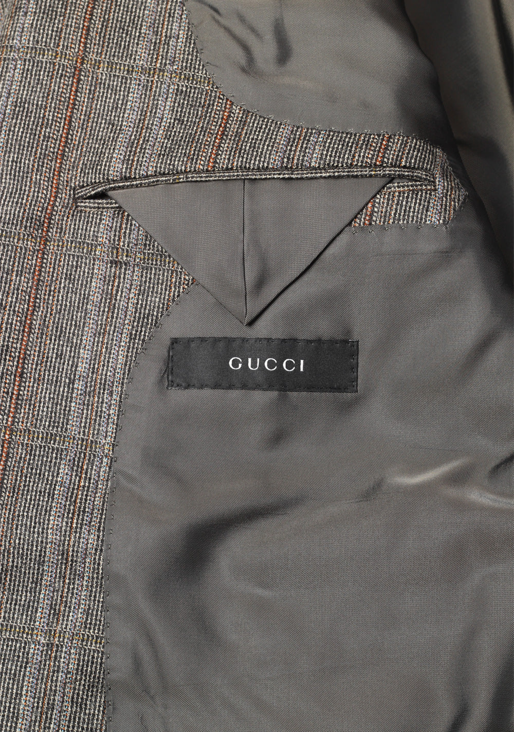Gucci Gray Checked Suit Size 56 / 46R U.S. In Wool