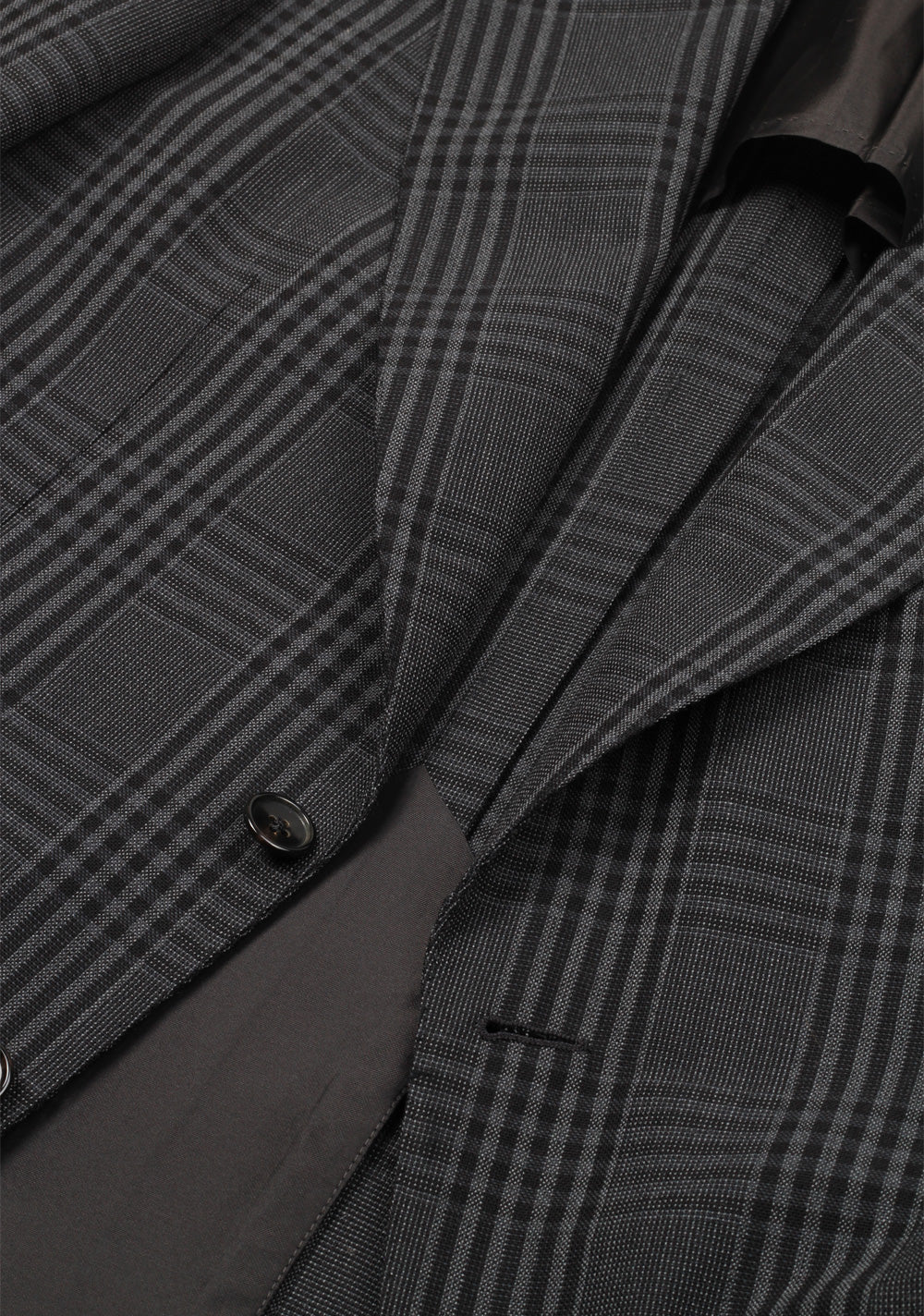 TOM FORD Shelton Gray Checked Suit Size 46 / 36R U.S. In Mohair Wool