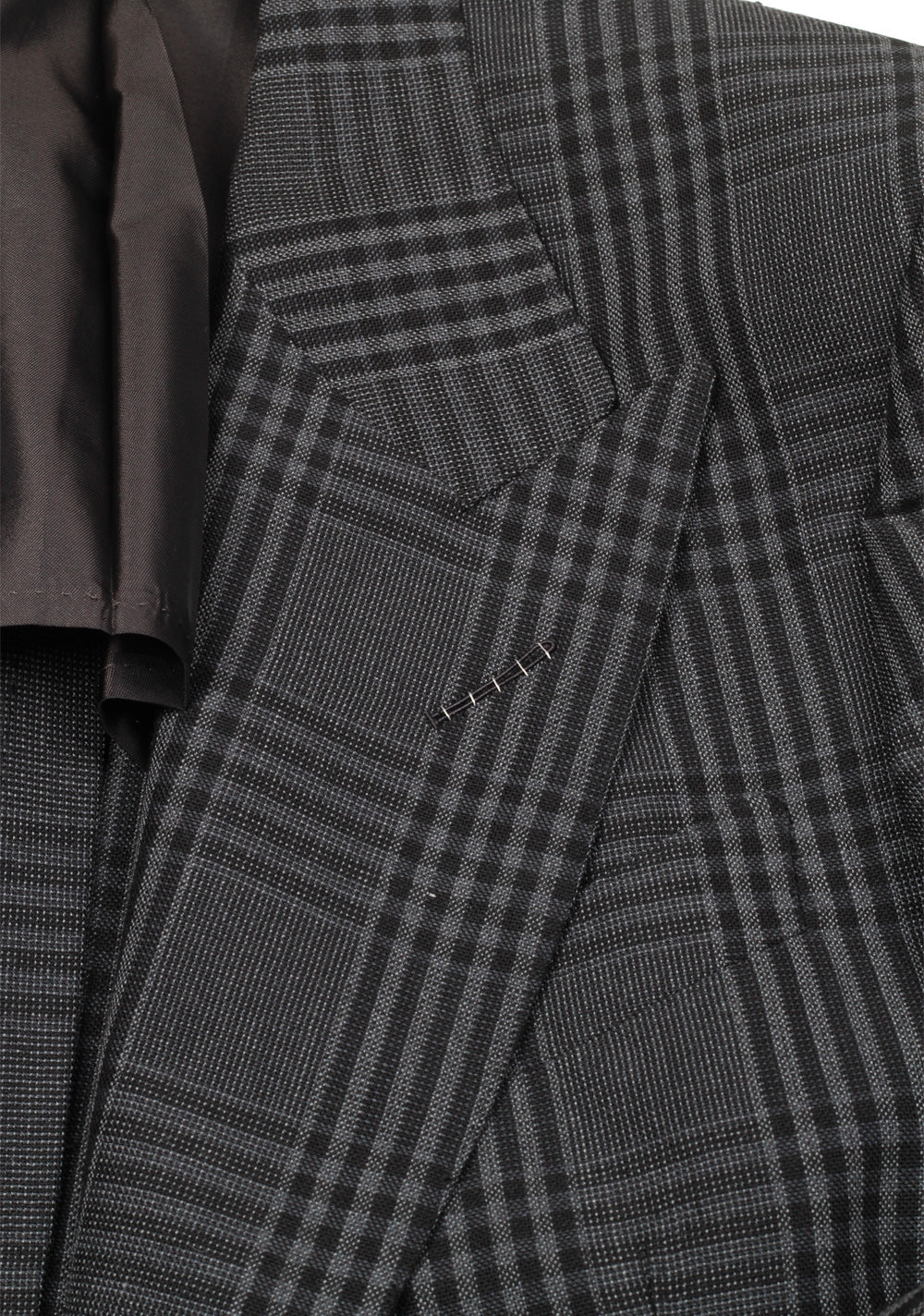 TOM FORD Shelton Gray Checked Suit Size 46 / 36R U.S. In Mohair Wool