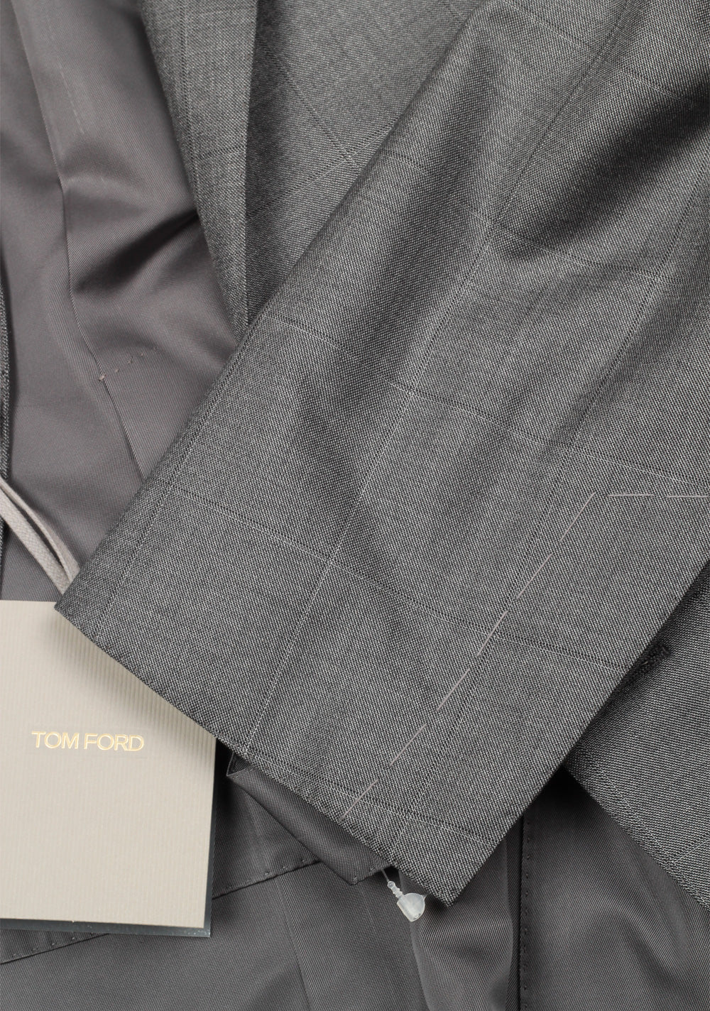 TOM FORD O'Connor Checked Gray Suit Size 48 / 38R U.S. Silk Wool Fit Y