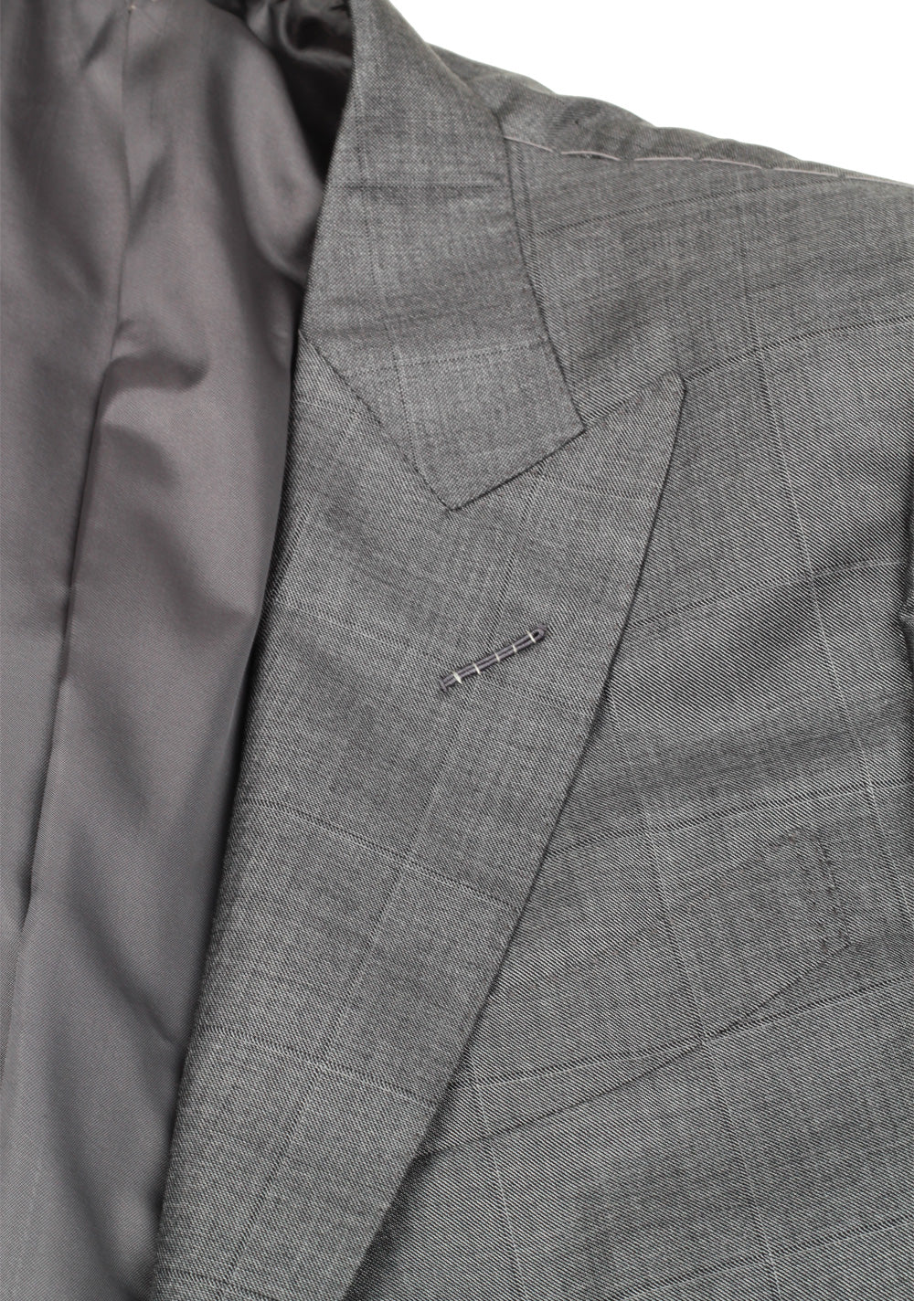 TOM FORD O'Connor Checked Gray Suit Size 48 / 38R U.S. Silk Wool Fit Y