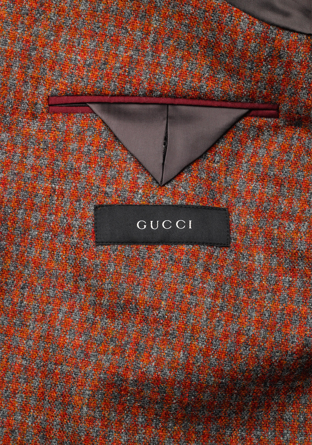 Gucci Brown Checked Sport Coat Size 50 / 40R U.S. In Wool