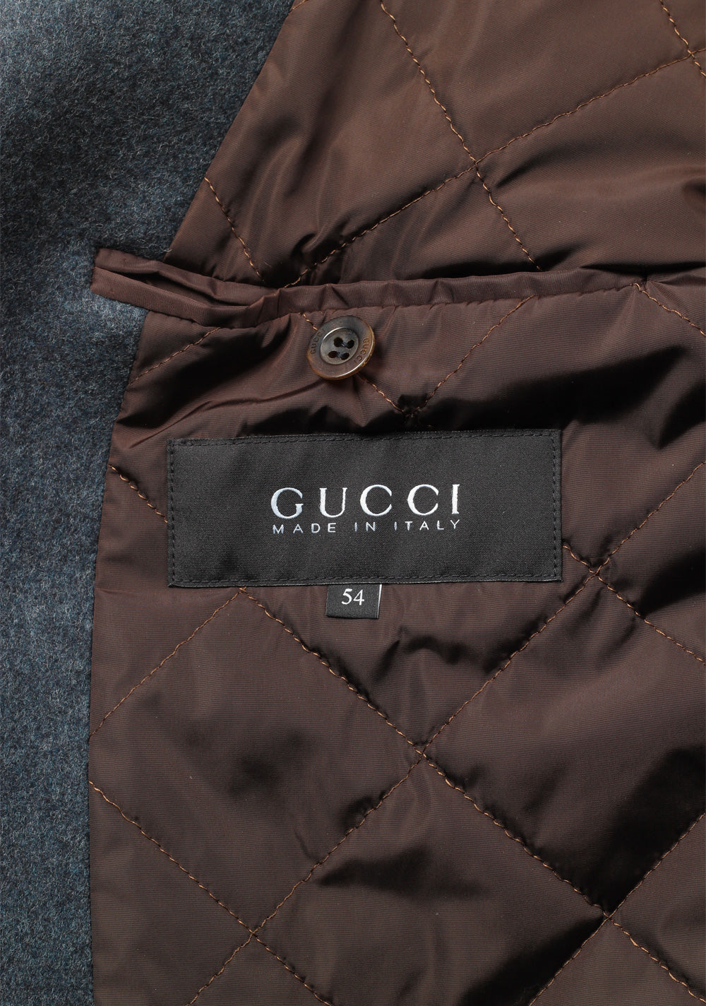 Gucci Blueish Gray Double Breasted Peacoat Size 54 / 44R U.S. In Wool