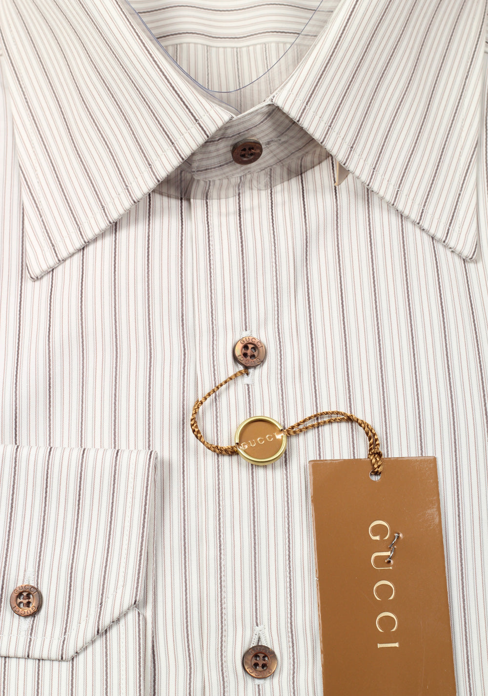 Gucci Striped Gray Dress Shirt Size 44 / 17,5 U.S.