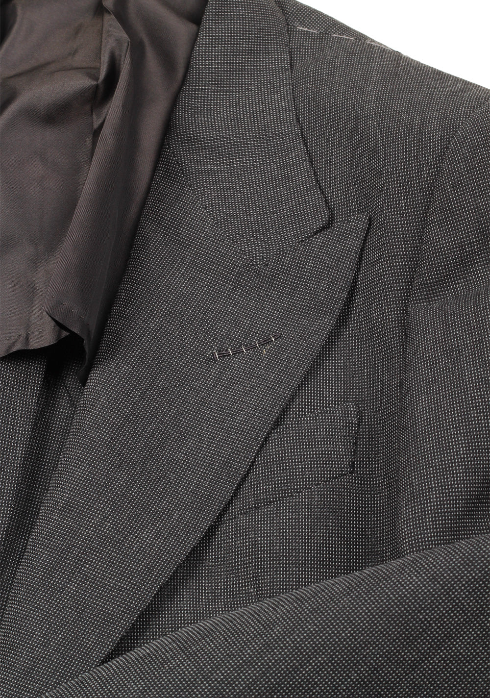 TOM FORD Shelton Checked Gray Sport Coat Size 46 / 36R In Mohair Wool