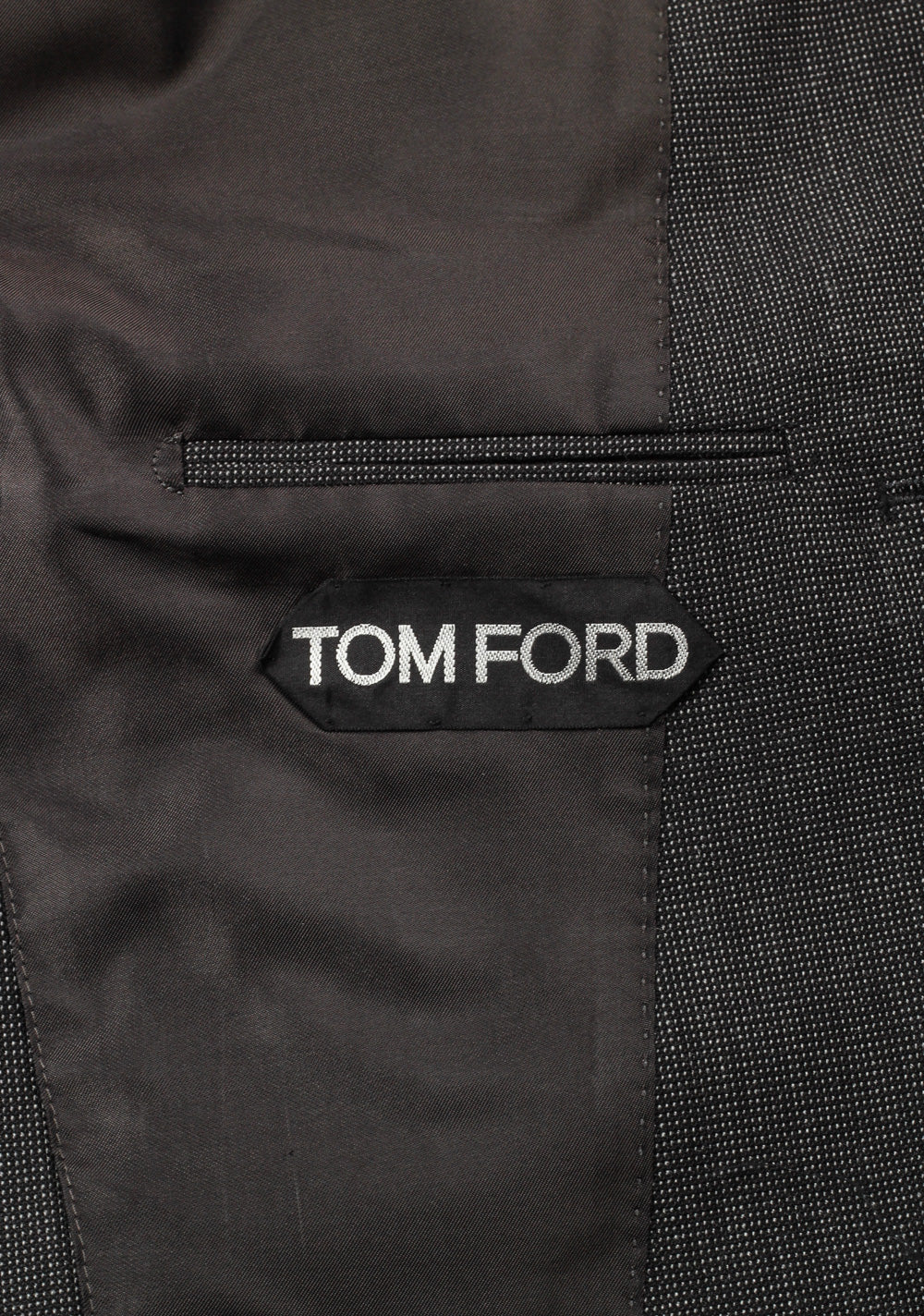 TOM FORD Shelton Checked Gray Sport Coat Size 46 / 36R In Mohair Wool