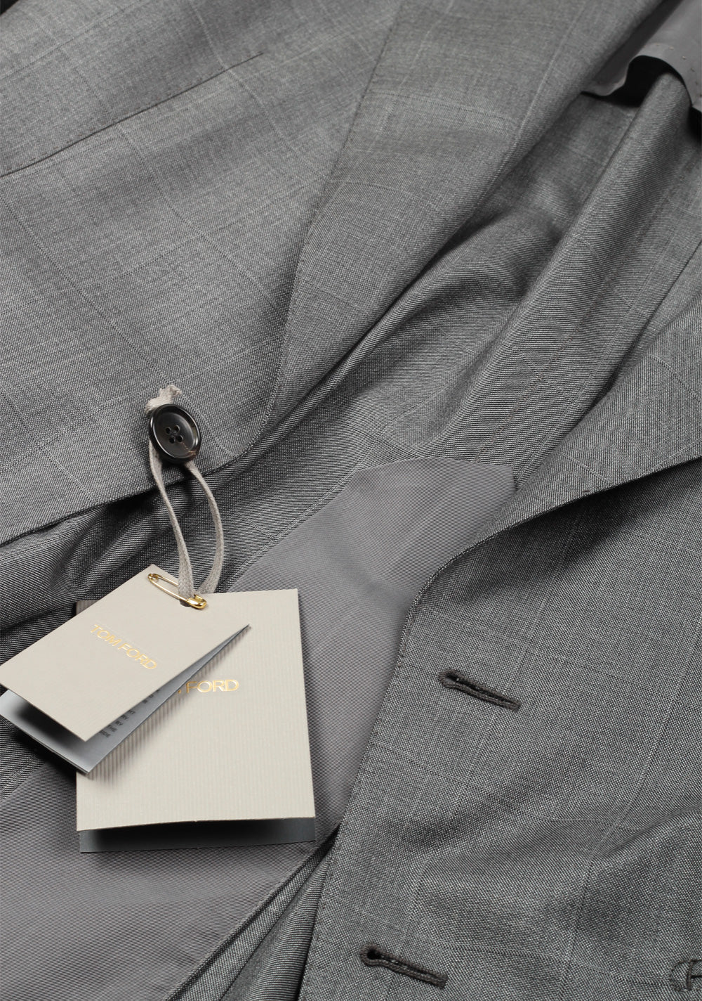 TOM FORD O’Connor Checked Gray Sport Coat Size 48 / 38R U.S. Silk Wool Fit Y