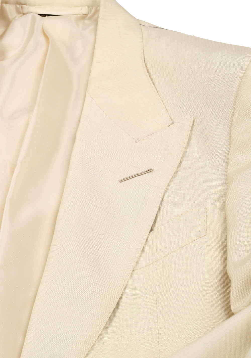 TOM FORD Shelton Ivory Tuxedo Smoking Suit Size 46 / 36R U.S. In Silk