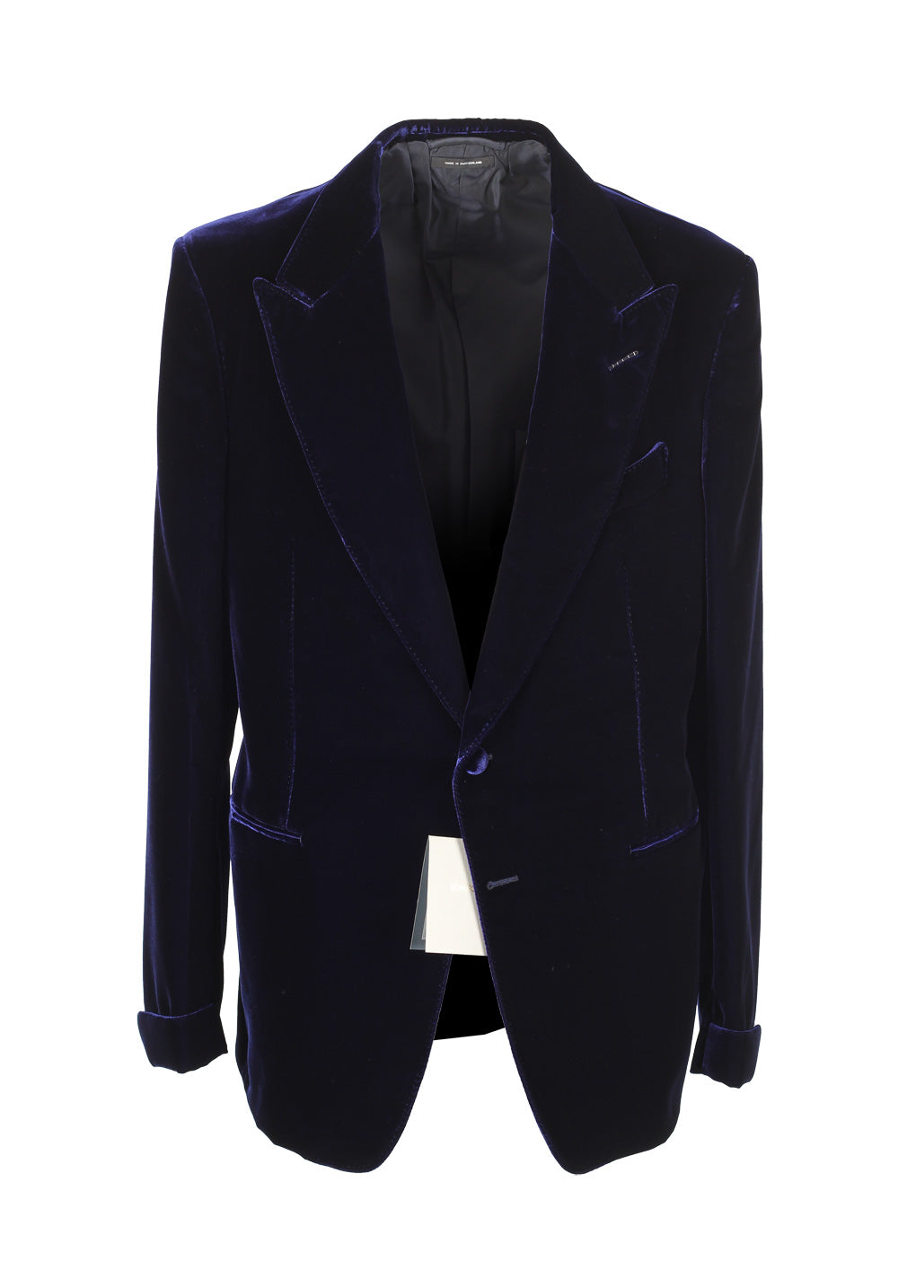 TOM FORD Shelton Blue Sport Coat Velvet Tuxedo Dinner Jacket Size 54 / 44R U.S.