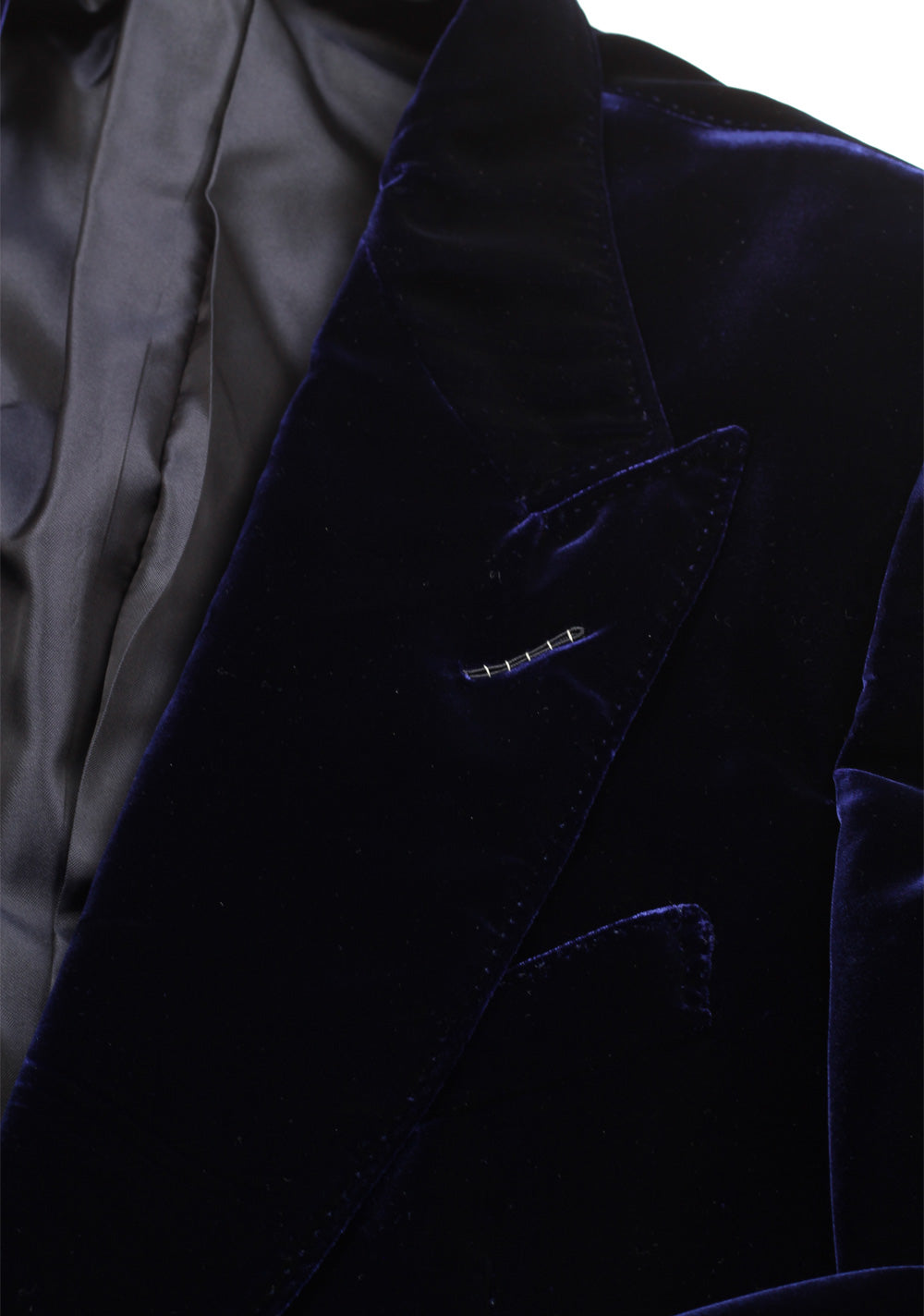 TOM FORD Shelton Blue Sport Coat Velvet Tuxedo Dinner Jacket Size 54 / 44R U.S.