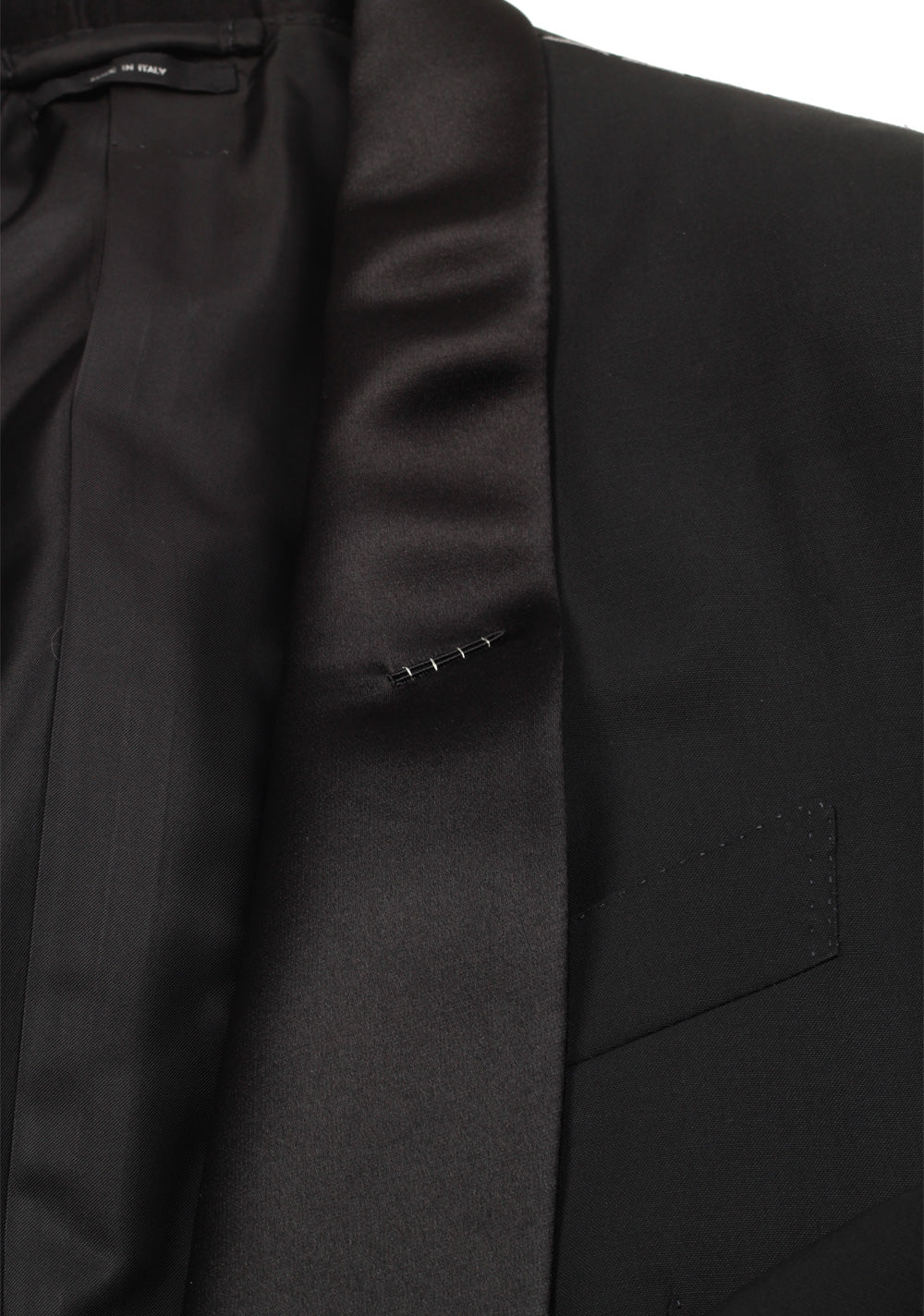 TOM FORD O'Connor Black Shawl Collar Tuxedo Smoking Suit Size 48 / 38R U.S. Fit Y