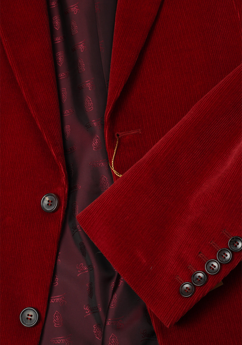 Gucci Red Corduroy Sport Coat Size 56L / 46L U.S. In Cotton