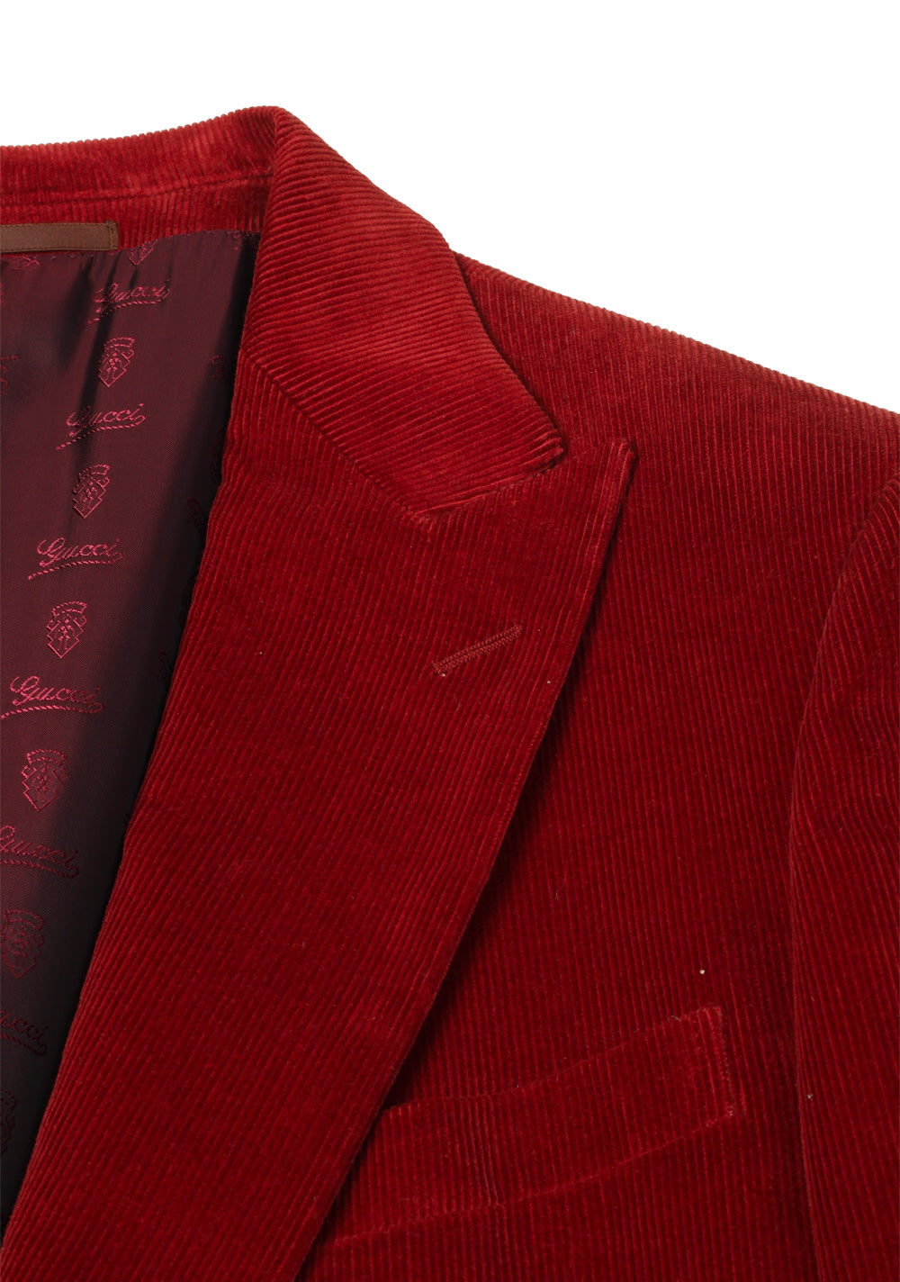 Gucci Red Corduroy Sport Coat Size 56L / 46L U.S. In Cotton