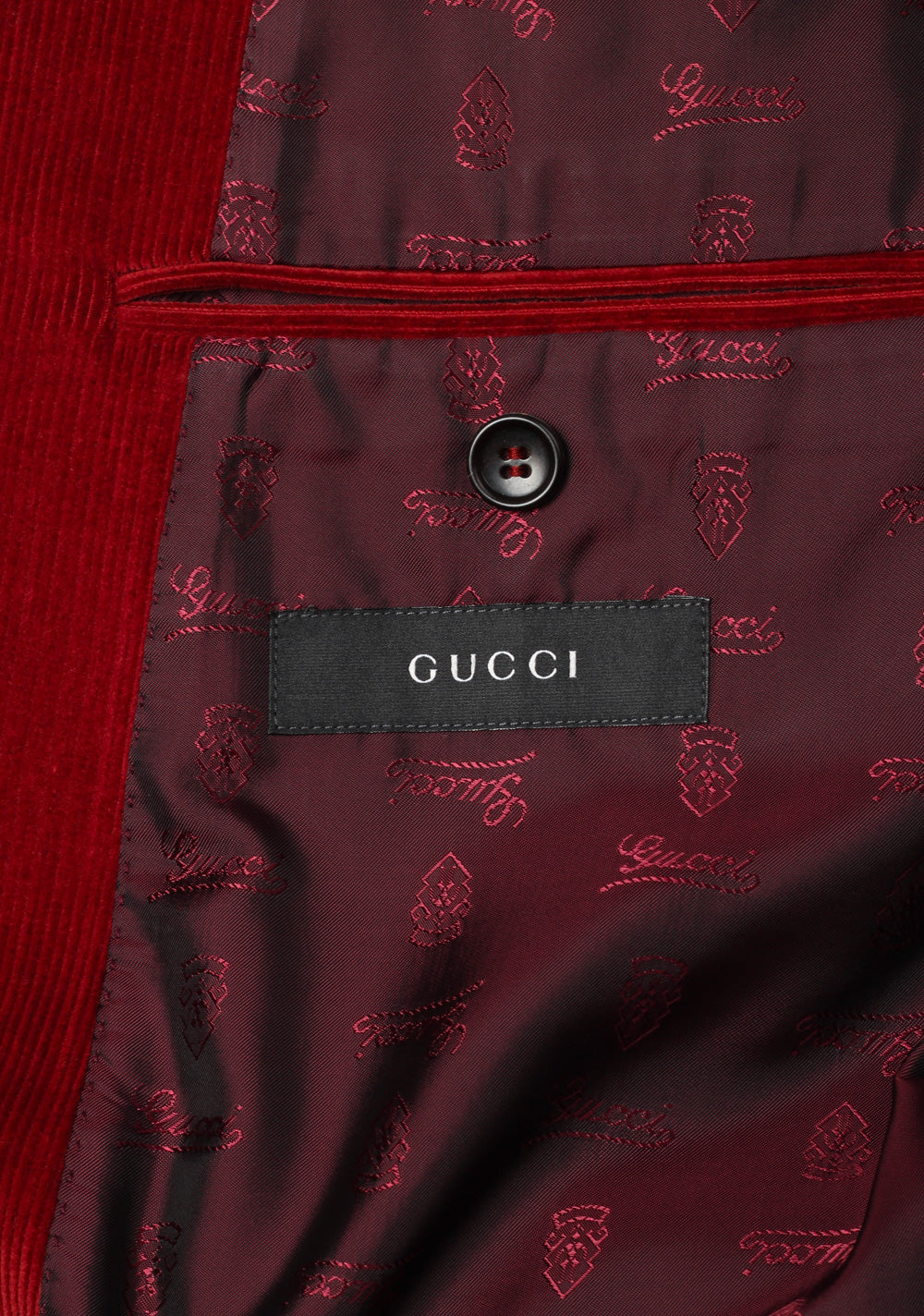 Gucci Red Corduroy Sport Coat Size 56L / 46L U.S. In Cotton