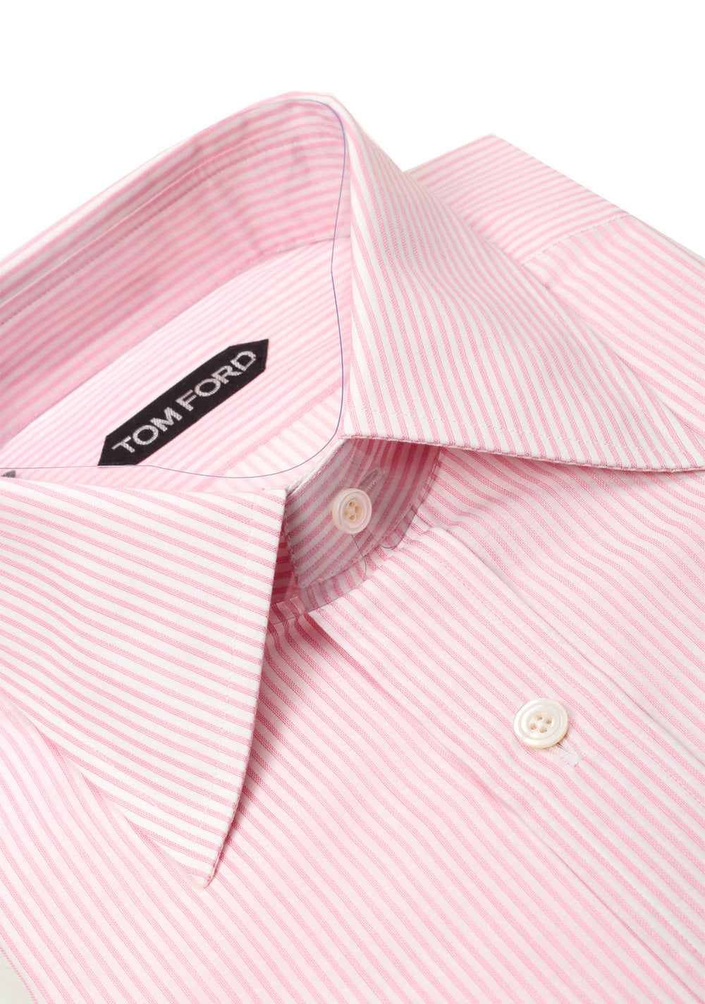 TOM FORD Striped White Pink Dress Shirt Size 40 / 15,75 U.S.