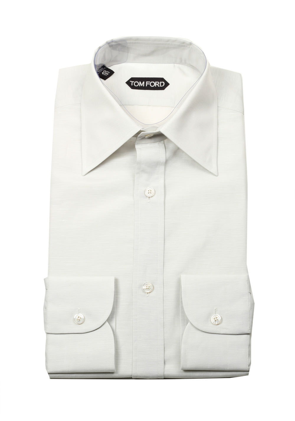 TOM FORD Solid Gray Shirt Size 40 / 15,75 U.S.