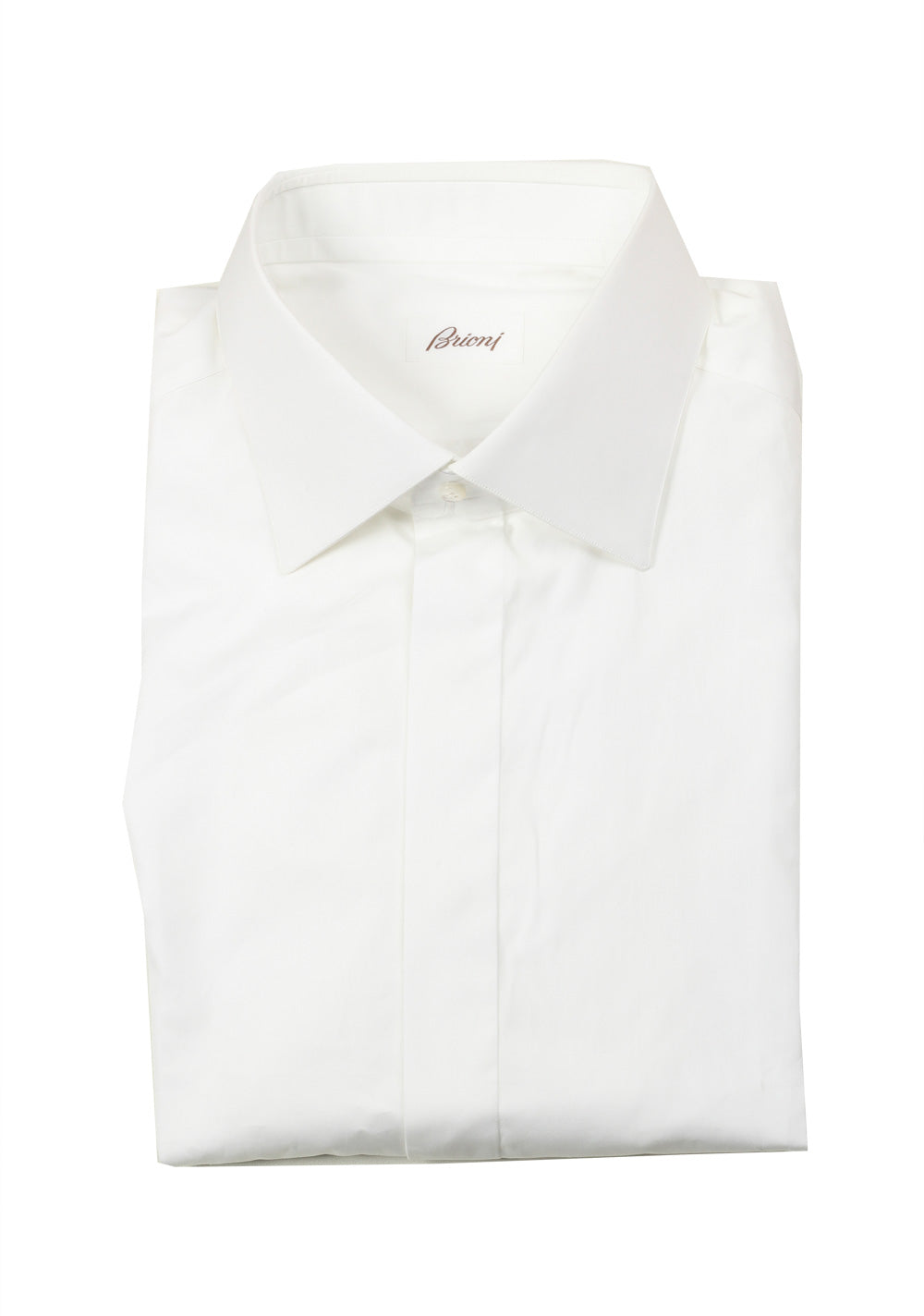 Brioni Solid White Tuxedo Shirt Size 45 / 17.75 U.S.
